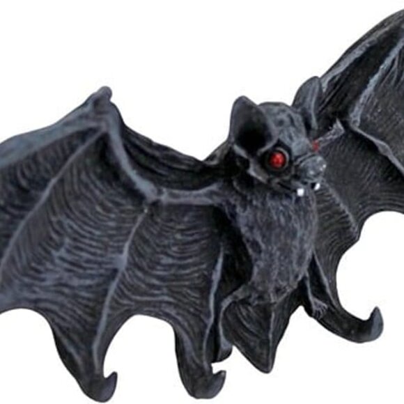 New Key Hook Rack - Vampire Bat Key Holder Wall Sculpture Halloween Bats, Medium - Picture 3 of 7